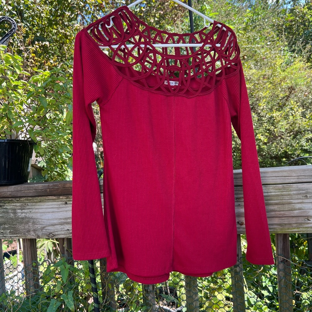 Black Swan Sweater Cut Out Top NWT Size S